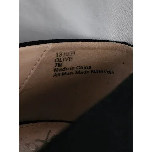 Xappeal Women's Black Faux Suede Style 131051 Olive Block Heels Pumps Size 7M - Picture 10 of 13